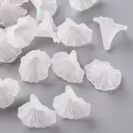 Transparent Frosted Acrylic Flower Beads