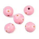 Printed Wood European Beads