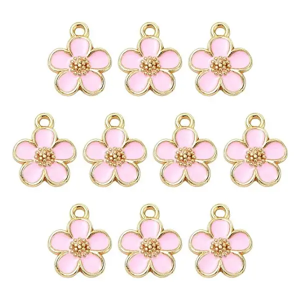 10Pcs Alloy Enamel Pendants