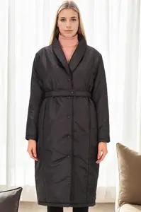 Z6688 DEWBERRY WOMEN'S COAT-BLACK-1