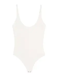 Bershka Košeľové body  slonová kosť