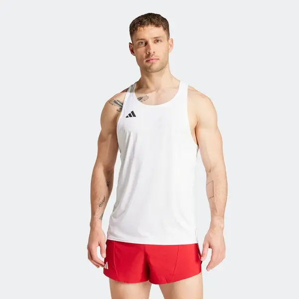 ADIDAS PERFORMANCE Funkčné tričko 'Adizero Essentials'  čierna / biela