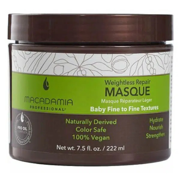 Macadamia Obnovující maska pro všechny typy vlasů Weightless Repair (Masque) 222 ml