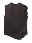 MANGO Top  tmavohnedá