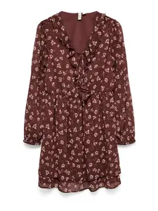 VERO MODA Šaty 'VMIHANNAH'  olivová / rosé / bordová