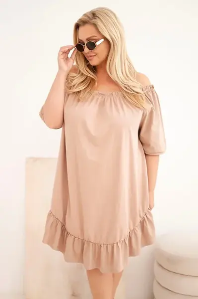 Kesi dámské plus size šaty s volánem