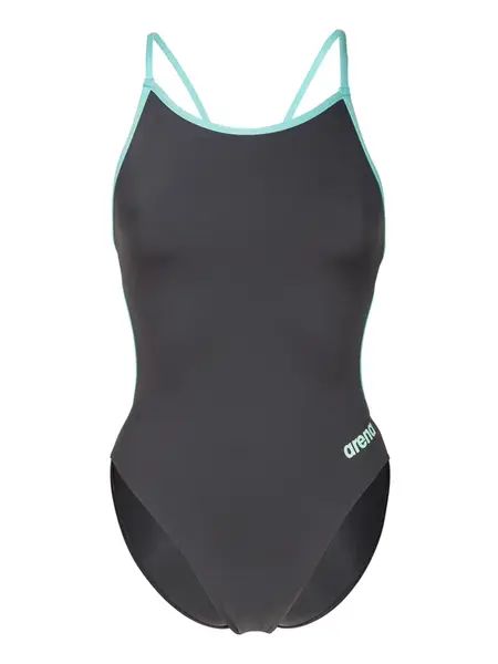 ARENA Jednodielne plavky 'LACE BACK SOLID'  sivá