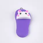 Handmade Polymer Clay Bunny Pendants