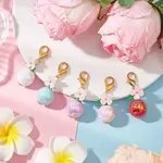 Round Flower Acrylic & Resin Pendant Decorations