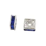 Brass Rhinestone Spacer Beads