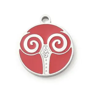 Twelve Constellations 304 Stainless Steel Enamel Pendants