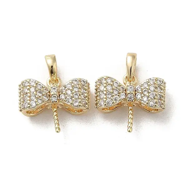 Brass Micro Pave Cubic Zirconia Pendants