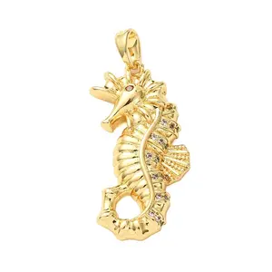 Brass Micro Pave Clear Cubic Zirconia Pendants