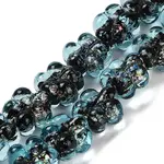 Handmade Dichroic Foil Glass Beads Strands