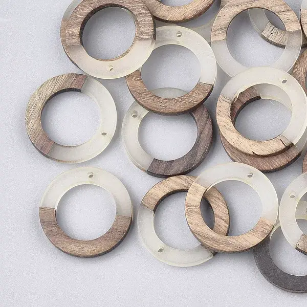 Resin & Walnut Wood Pendants