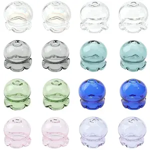 16Pcs 8 Colors Glass Bead Cone for Wind Chimes Making