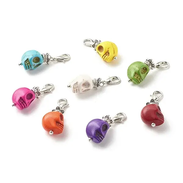 Skull Synthetic Howlite Pendant Decorations