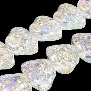 Transparent Electroplate Glass Beads Strands
