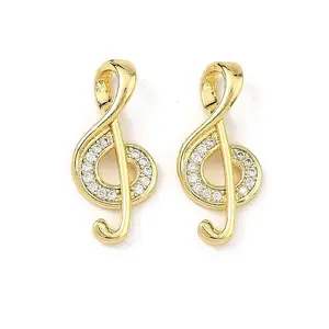 Brass Micro Pave Clear Cubic Zirconia Pendants