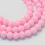 Baking Paint Glass Round Bead Strands