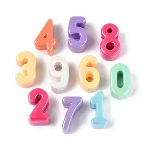 UV Plating Opaque Acrylic European Beads
