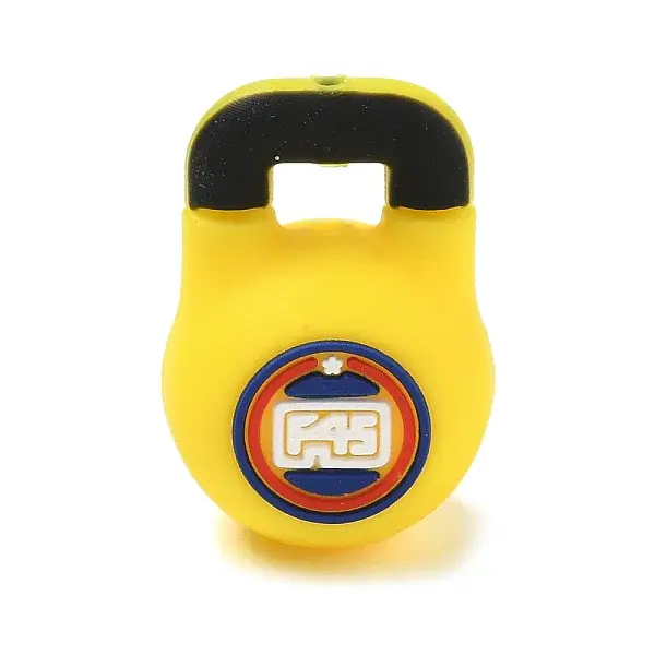 Gym Equipment Theme Silicone Focal Bead