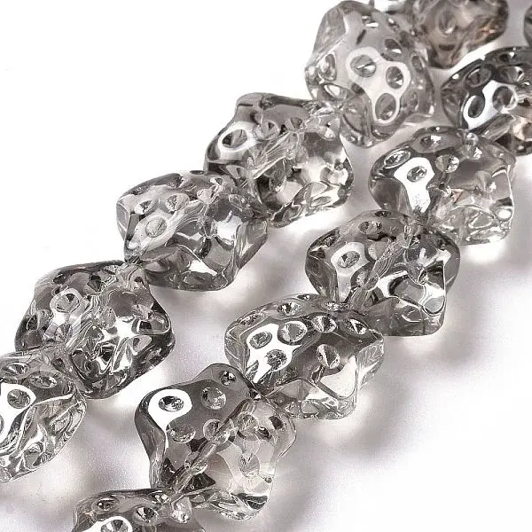 Transparent Electroplate Glass Beads Strands
