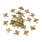 Brass Micro Pave Clear Cubic Zirconia Charms