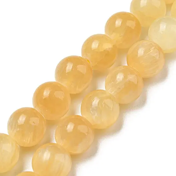 Natural Honey Calcite Beads Strands