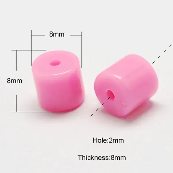 Solid Colour Acrylic Beads