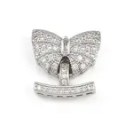 Brass Micro Pave Clear Cubic Zirconia Fold Over Clasps