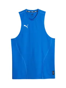 PUMA Funkčné tričko 'Hoops Team'  modrá / biela