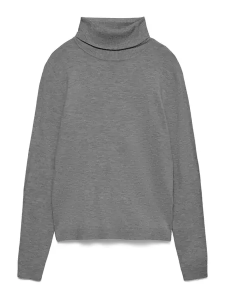 VERO MODA Sveter 'VMHAPPINESS'  sivá melírovaná