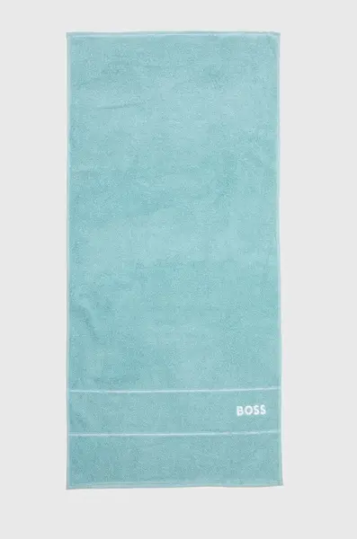 BOSS  Malý bavlnený uterák  Plain Aruba Blue 50 x 100 cm