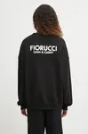 Bavlněná mikina Fiorucci Cash and Carry Print Relaxed Crewneck dámská, černá barva, s potiskem, W02FPSCR188CJ01BK01