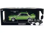 1973 BMW 3.0 CSL Green Metallic with Black Stripes Limited Edition to 450 pieces Worldwide 1/18 Diecast Model Car by Minichamps