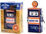 1954 Tokheim 350 Twin Gas Pump "Union 76 Minute Man Service" Dark Blue and Orange "Vintage Gas Pumps" Series 11 1/18 Diecast Replica by Greenlight