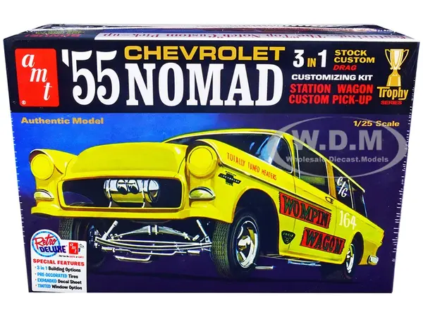 Skill 2 Model Kit 1955 Chevrolet Nomad 3-in-1 Kit "Trophy Series" 1/25 Scale Model by AMT