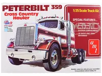 Skill 3 Model Kit Peterbilt 359 "Cross Country Hauler" 1/25 Scale Model by AMT