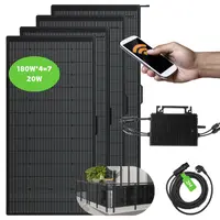 LANPWR 800W Balcony Solar Power Station: 800W Micro-inverter + 4x 180W Flexible Solar Panels