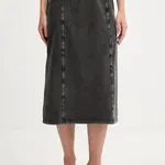 Sukně Diesel O-ALLEGRA SKIRT černá barva, midi, A16596.0NJBJ