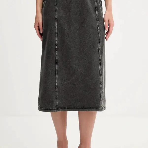 Sukně Diesel O-ALLEGRA SKIRT černá barva, midi, A16596.0NJBJ
