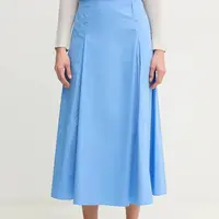 Bavlněná sukně MAX&Co. modrá barva, midi, áčková, 2516101114200