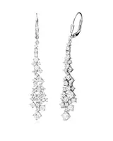 Silver Cat Elegantní visací náušnice s kubickými zirkony Classics SC614