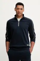 Mikina EA7 Emporio Armani pánská, fialová barva, s aplikací, AF10377-7M000971
