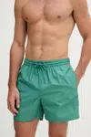 Plavkové šortky Calvin Klein zelená barva, LV00N61109
