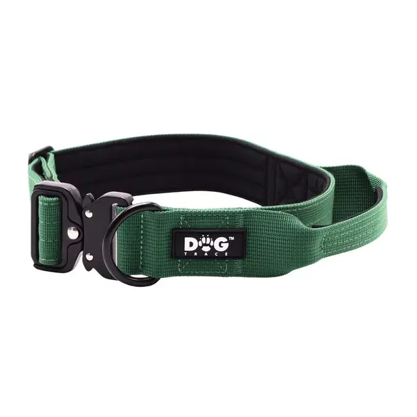 Dogtrace K9 taktický obojek pro psy s rukojetí, zelený - Dogtrace K9 taktický obojek pro psy s rukojetí, zelený M