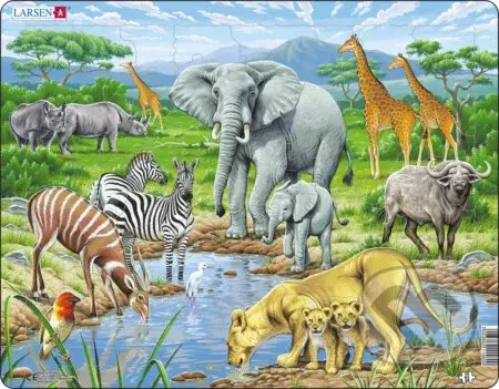 Africká savana FH9 - puzzle z kategorie Naučné puzzle