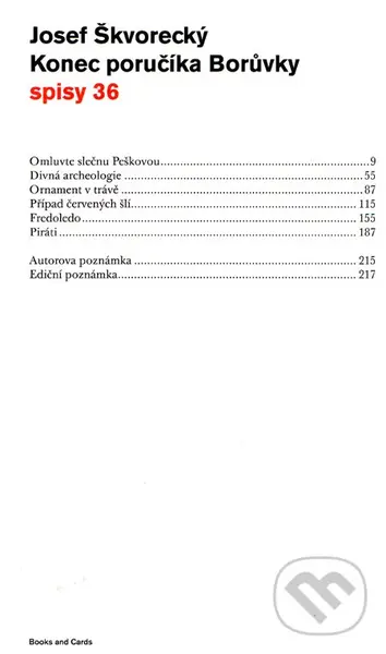 Konec poručíka Borůvky - Josef Škvorecký