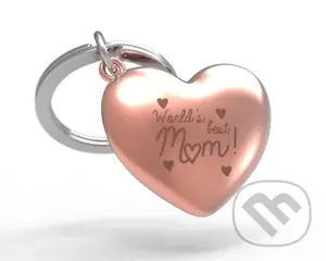 Kľúčenka - Srdce + laser "worlds best mom"